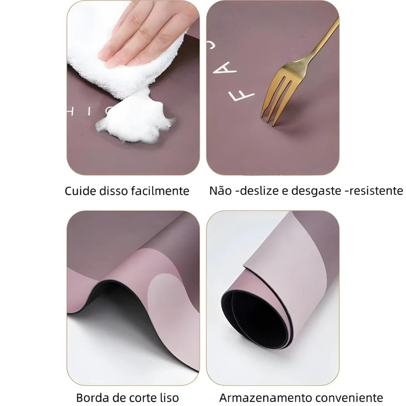 Tapete de Secagem Rápida Antiderrapante