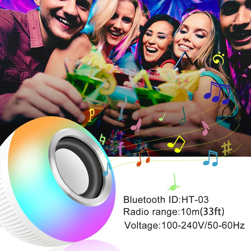 Lampada de Lead Bluetooph com Som